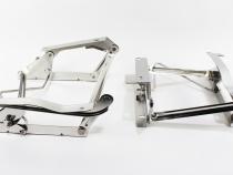 Jeep CJ/YJ Seat Pedestals Pair 76-90 CJ and Wrangler YJ Polished Silver Kentrol