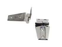 Jeep JK Hood Hinge Pair 07-18 Wrangler JK Polished Silver Kentrol