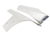 Jeep JK Windshield Supports Pair 07-18 Wrangler JK Polished Silver Kentrol