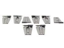 Jeep JK Door Hinge Set 8 Pieces 4 Door 07-18 Wrangler JK Polished Silver Kentrol