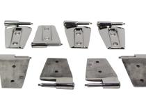 Jeep JK Door Hinge Set 8 Pieces 4 Door 07-18 Wrangler JK Polished Silver Kentrol