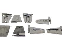 Jeep JK Door Hinge Set 8 Pieces 4 Door 07-18 Wrangler JK Polished Silver Kentrol