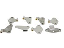 Jeep JK Body Door Hinge Set 8 Pieces 4 Door 07-18 Wrangler JK Polished Silver Kentrol