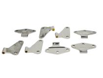 Jeep JK Body Door Hinge Set 8 Pieces 4 Door 07-18 Wrangler JK Polished Silver Kentrol