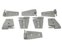 Jeep JK Door Hinge Set 8 Pieces 4 Door 07-18 Wrangler JK Bare Grey Kentrol