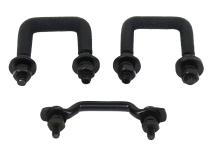 Jeep CJ Windshield Tie Down Kit 55-86 CJ Powdercoat Black Kentrol