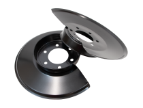 Jeep CJ Disc Brake Dust Cover for 76-78 Jeep CJ Black Powdercoat Stainless Kentrol