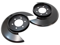 Jeep CJ Disc Brake Dust Cover for 55-83 Jeep CJ Black Powdercoat Stainless Kentrol