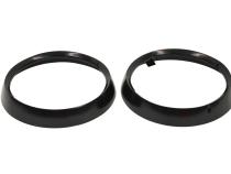 Jeep CJ Headlight Bezels Pair 72-86 CJ Powdercoat Black Kentrol