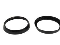 Jeep CJ Headlight Bezels Pair 72-86 CJ Powdercoat Black Kentrol