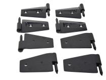 Jeep JK Door Hinge Set 8 Pieces 4 Door 07-18 Wrangler JK Powdercoat Black Kentrol