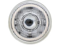 High/Low Beam Chrome 30W LED 5.75 Inch with HDR Switchback Halo with Original Glass Dapper Lighting
