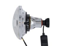 High/Low Beam Chrome 30W LED 5.75 Inch with HDR Switchback Halo with Original Glass Dapper Lighting