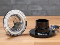 5.75 Inch Large 74.5mm Billet Air Intake with HDR Switchback Halo (Black) Dapper Lighting